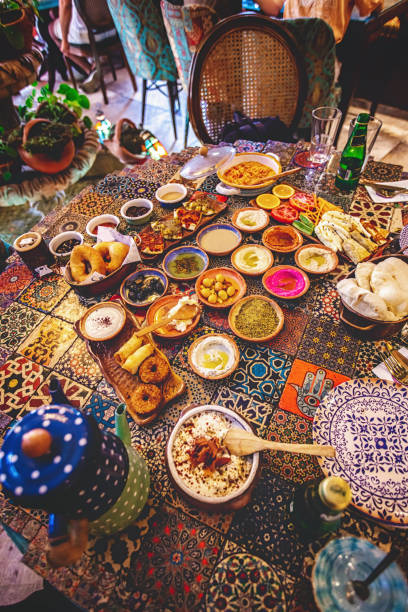 Traditional colorful Turkish Breakfast Table