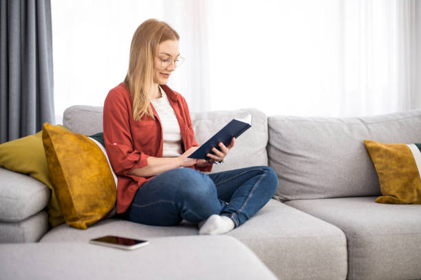 istock Young woman enjoying her alone time at home. 1329065892