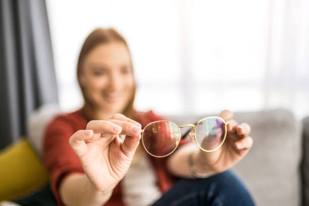 istock I love my new eyeglasses. 1329066555