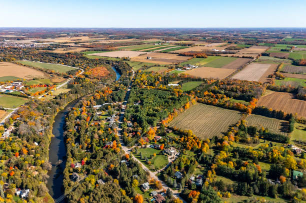 istock Aerial Elora Quarry conservation area and Grand River, Elora, Canada 1329068181