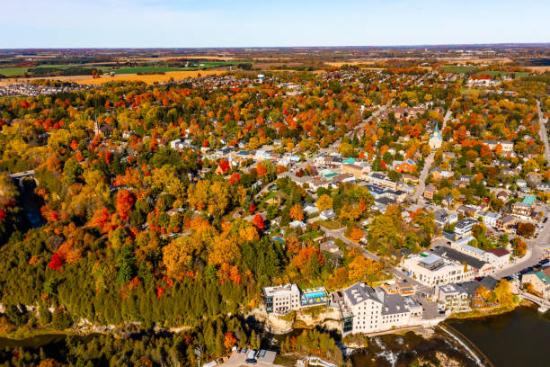 istock Aerial view townscape, Elora, Canada 1329069137