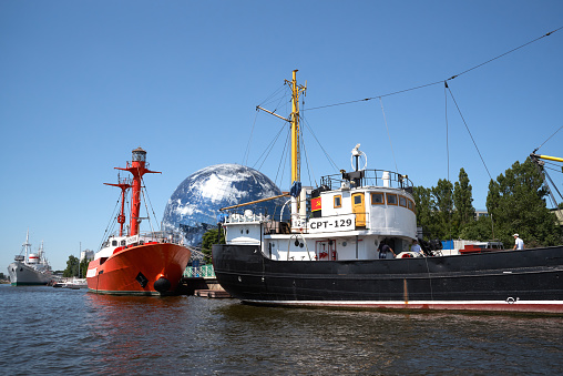 Kaliningrad, Russia - June 18, 2021: View of the fishing trawler \