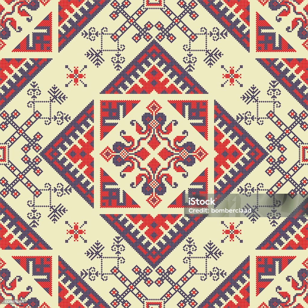 Moscow Pattern Russian Pattern 40 Stock Illustration - Download Image Now - Flower ...