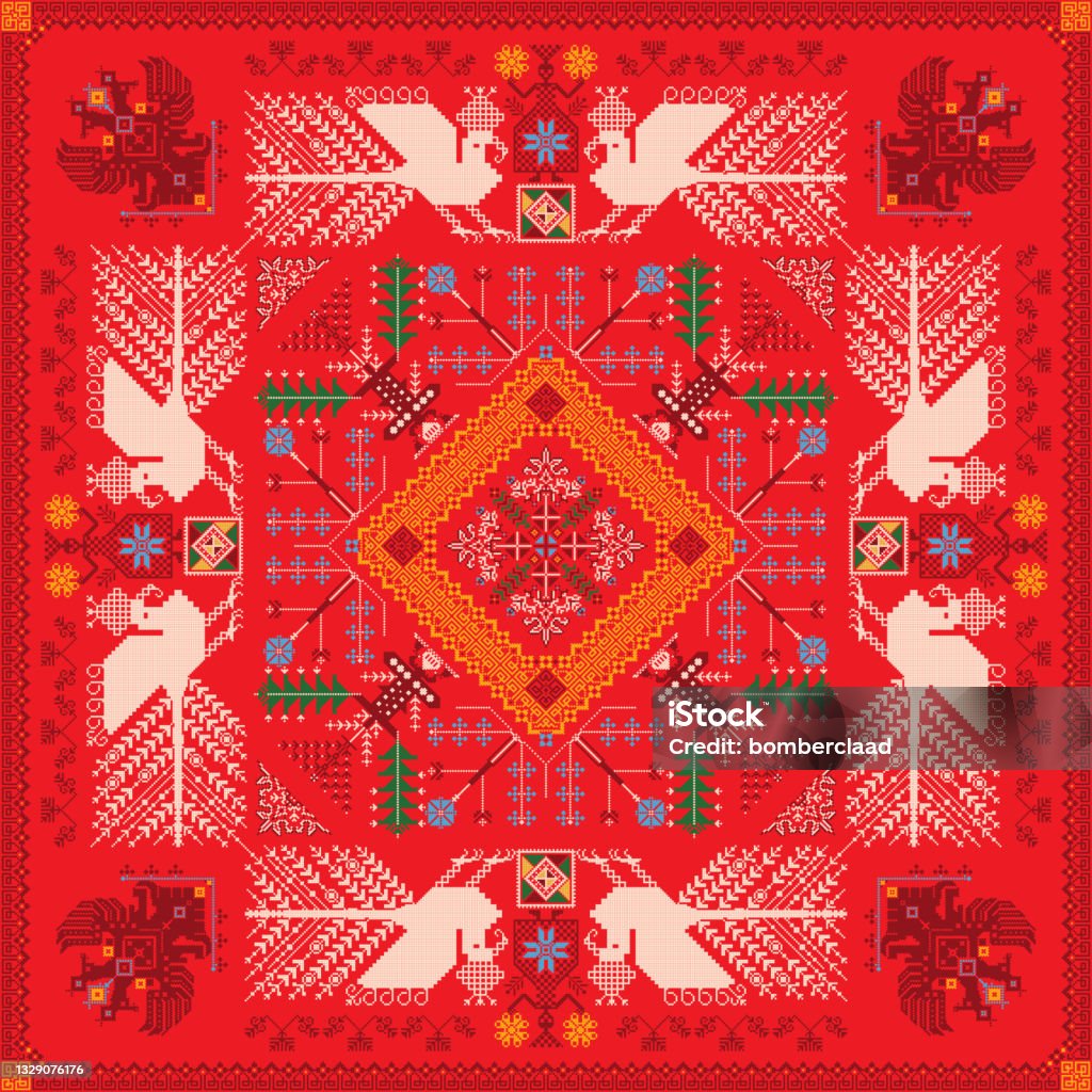 Russian Banner Pattern Russian Pattern 41 Stock Illustration - Download Image Now - Arts ...