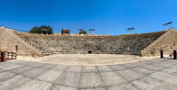 Panoramic view of Κourion Ancient Amphitheater