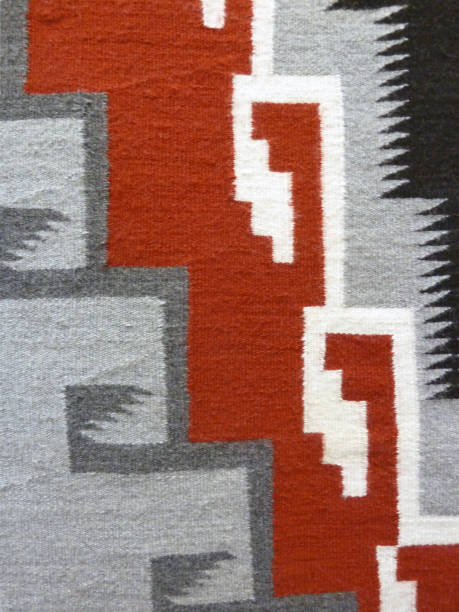 Close up of a Navajo blanket stock photo