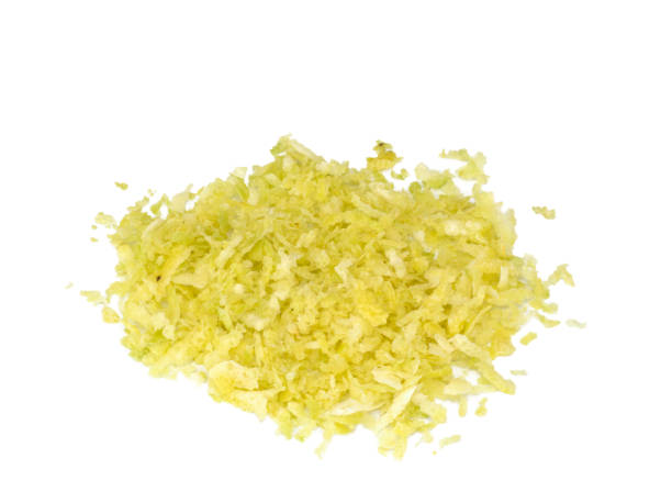 istock lemon zest isoalted on white, top view 1329085399