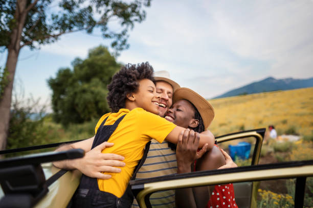 istock Happy multi-ethnic family with children ready for vacation 1329085611