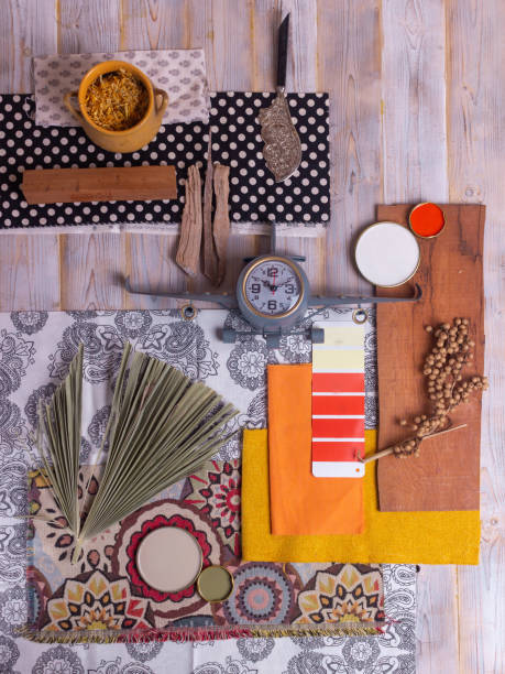 istock Color palette mood board for interior design and decor bohemian style 1329087174