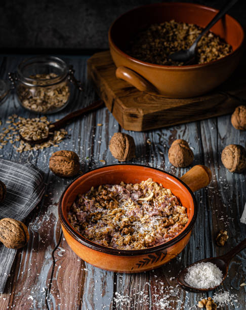 istock Baked granola with nuts and coconut 1329092639
