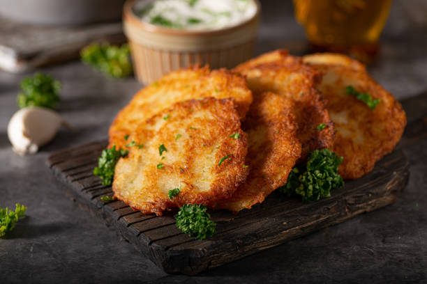 istock Original latkes with garlic 1329096124