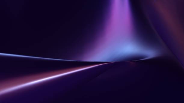 istock Neon cosmic glare. Abstract 3d render waves with pillars extraterrestrial light. 1329105589