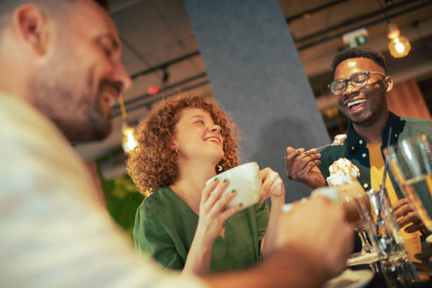 istock Having friends who bring fun at the table 1329107958