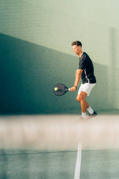 istock Paddle tennis player in the training session 1329108701