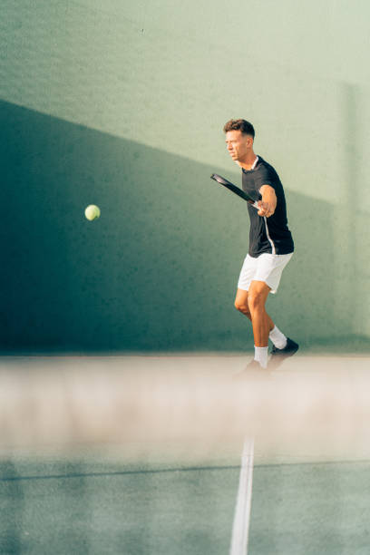 istock Paddle tennis player in the training session 1329108915