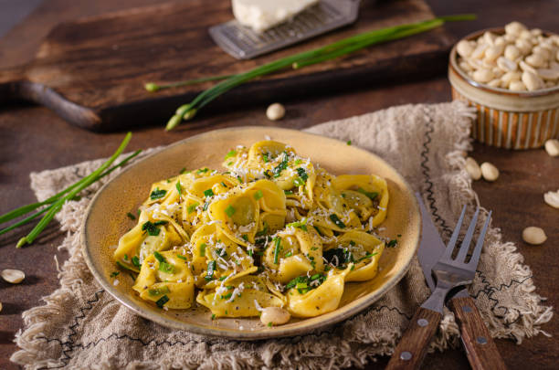 istock Tortellini with butter and nuts 1329111591