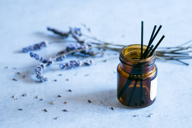 lavender aroma - aromatic oil burner imagens e fotografias de stock