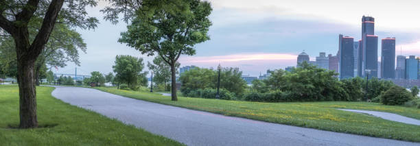 istock Detroit, Michigan - Skyline at Dusk 1329119616