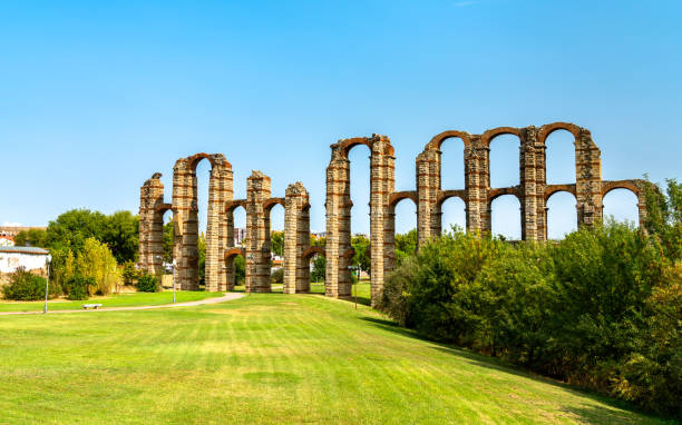 istock Aqueduct of the Miracles in Merida, Spain 1329121292