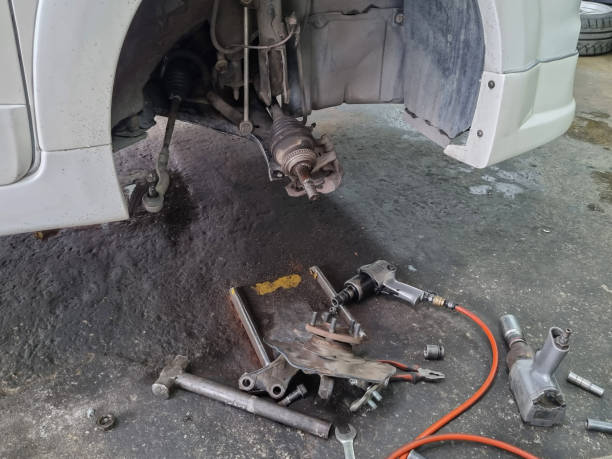 istock car repair hand tools car wheel removal 1329136138
