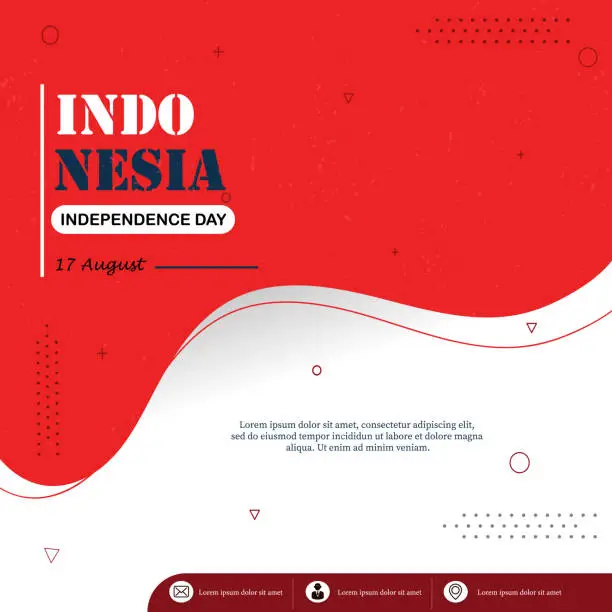Vector illustration of Indonesia's independence day background.