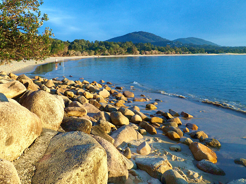 Shoreline with boulders