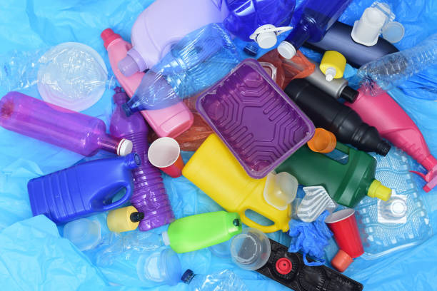 istock group of plastic containers on blue plastic bags 1329155358