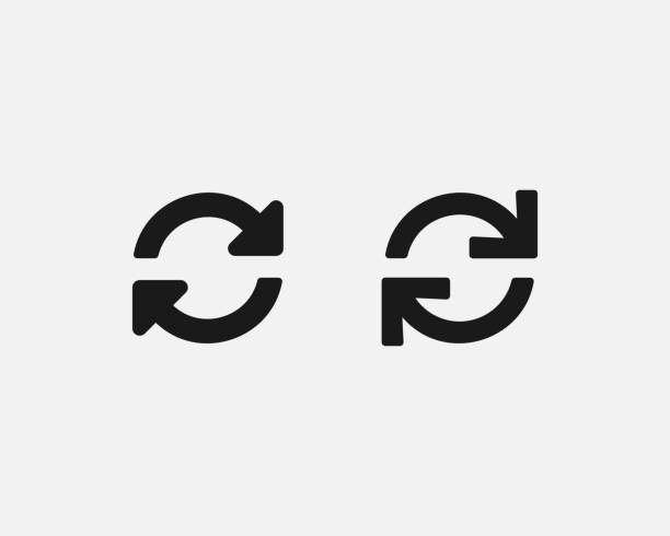 bildbanksillustrationer, clip art samt tecknat material och ikoner med circle arrow. reset icon. update sign. repeat icon. reload. transaction. data exchange. history icon. countdown time. environment. reuse symbol isolated vector eps 10 - upprepning