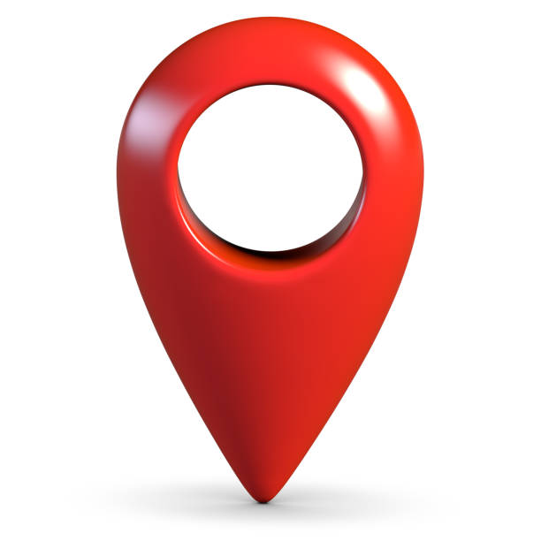 istock 3D render of red map geo pin isolated on white 1329170836