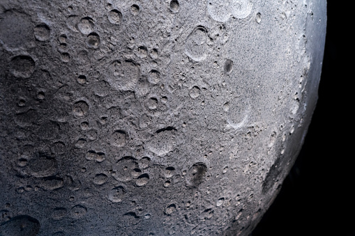 Moon and Earth. Moon with craters in deep black space. Moonwalk. Earth at night. Elements of this image furnished by NASA (url: https://eoimages.gsfc.nasa.gov/images/imagerecords/79000/79765/dnb_land_ocean_ice.2012.3600x1800.jpg https://www.hq.nasa.gov/alsj/a16/a16pan1240222dmh.jpg)