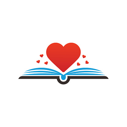 Book Love Logo Template Design Vector, Emblem, Design Concept, Creative Symbol, Icon