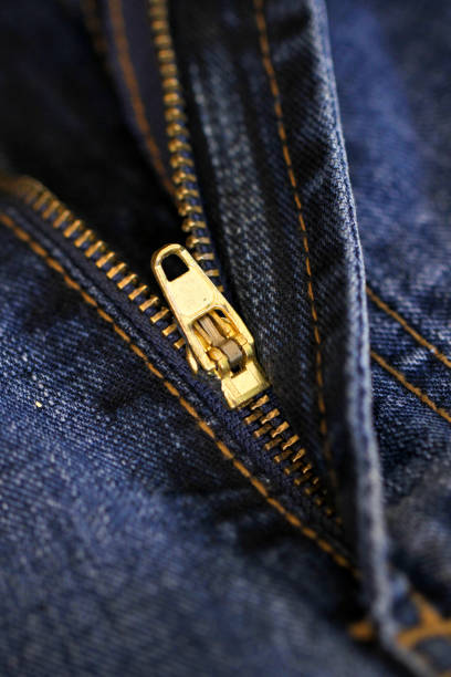 istock Close up of gold zipper 1329188780