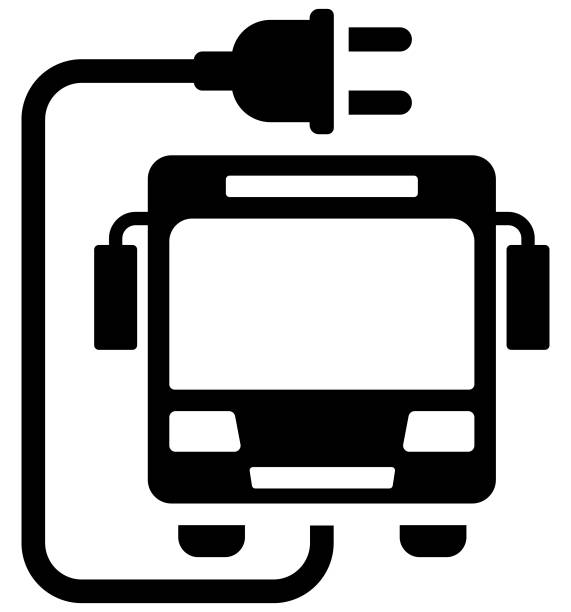 전기 버스 - road transportation hybrid vehicle environmental conservation stock illustrations