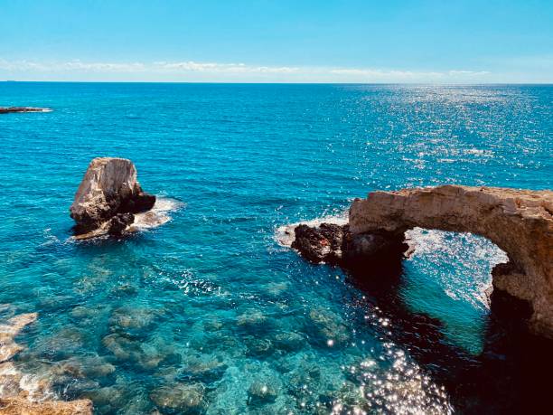 Seaside caves cyprus view