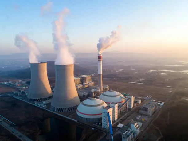 Photo of Aerial photography thermal power plant