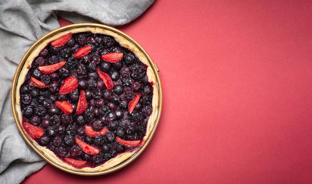 Fresh berry fruit tart dessert sweet pie