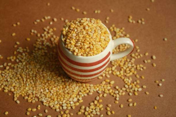 istock Mung dal or Moong dal food background 1329207363