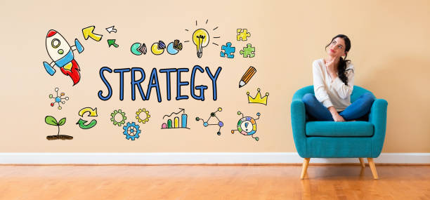 istock Strategy with woman in a thoughtful pose 1329213991