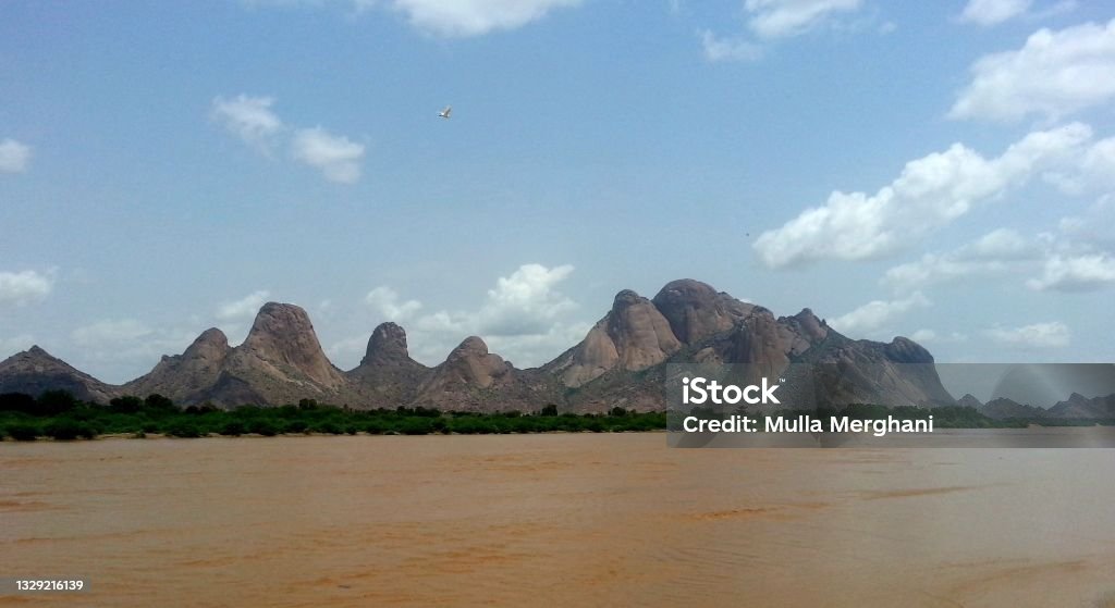 Taka Mountains Kassala, Sudan, muddy Gash seasonal river Sudan Stock Photo