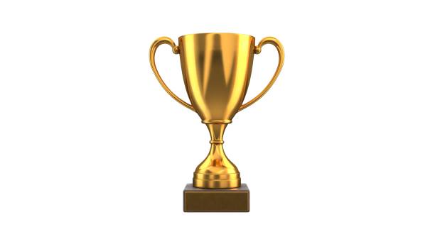 istock 3D render of Gold Trophy Cup isolated on white 1329223631