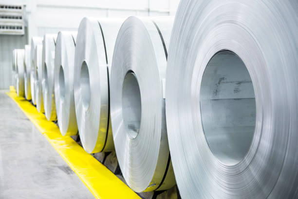 istock Aluminum Sheets Stored in Factory 1329227528