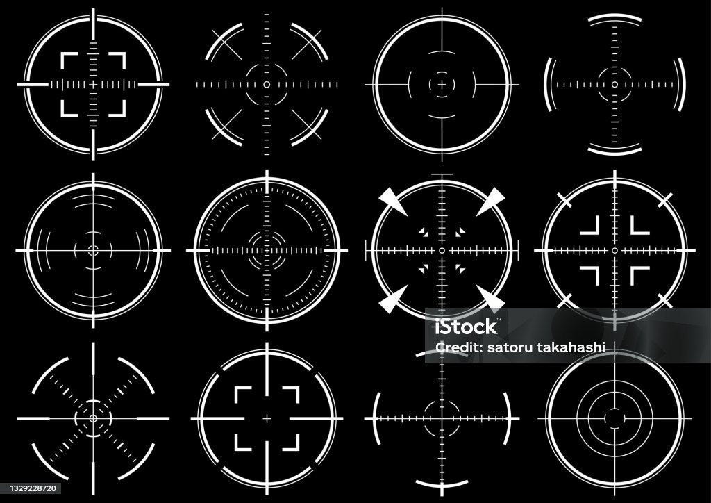 Target Black Isolated Cross Hair Target Stock Vector (Royalty Free