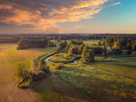 The small Grabia River in central Poland.