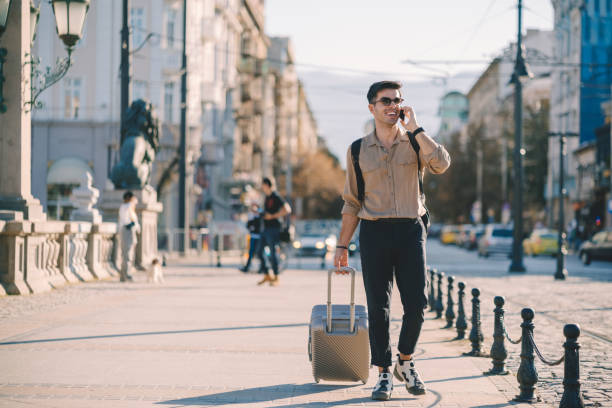 istock Man traveling solo around the world 1329232503