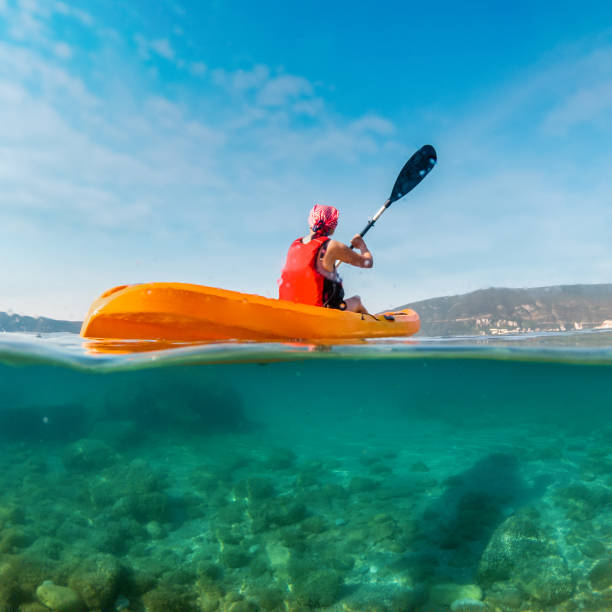 istock Woman on the kayak 1329234986