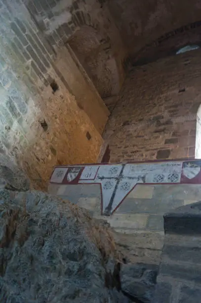 detail in the st.michael abbey in italy