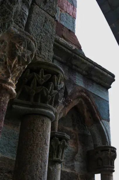 detail in the st.michael abbey in italy