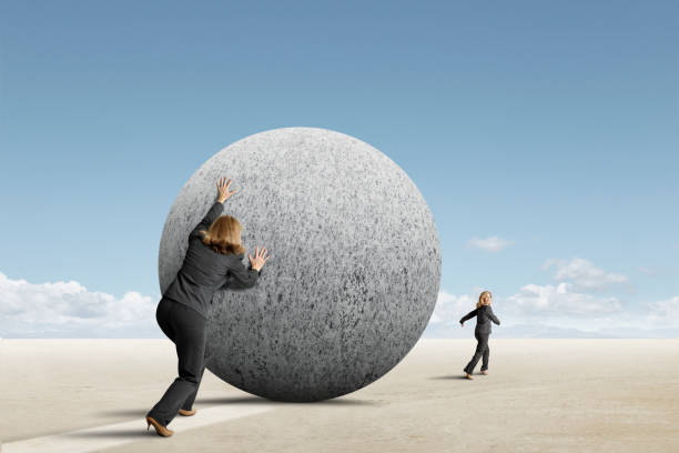istock Businesswoman Losing Ground 1329240655