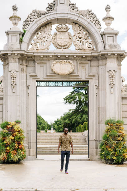 afro american young stylish man in park