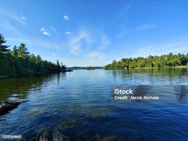 Shagawa Lake From Semer Park Ely Mn Stock Photo - Download Image Now - Lake, Minnesota, Sunny
